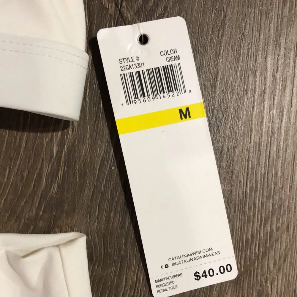 NWT! - CATALINA SWIMWEAR Cream & Gold Bikini Set